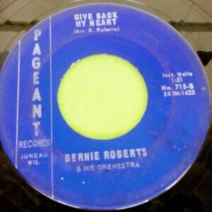 Bernie Roberts - This Land is Your Land / Give Back My Heart  45rpm Vinyl Record